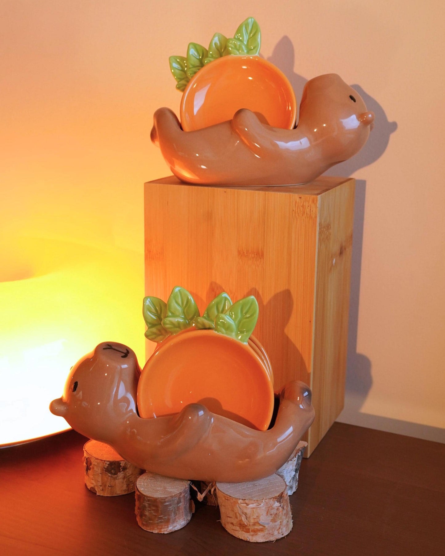 Capybara Snack Bowl Set — Japanese kawaii design | ORAORA HOME