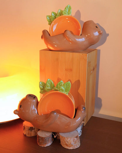 Capybara Snack Bowl Set — Japanese kawaii design | ORAORA HOME