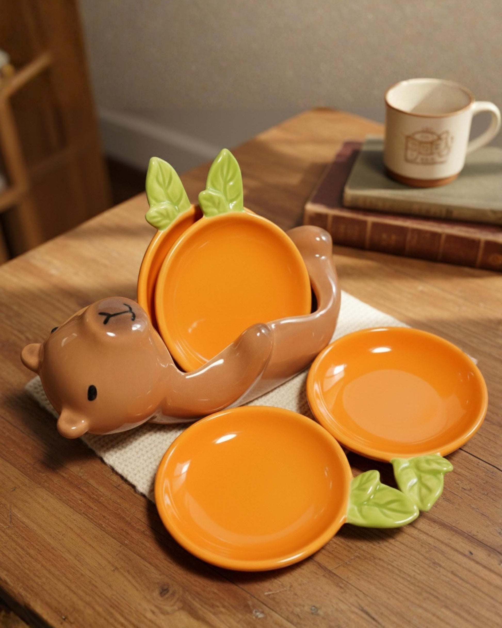 Capybara Snack Bowl and Sauce Dishes Set
