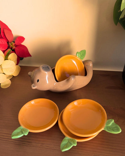 Capybara ceramic sauce dish party food set