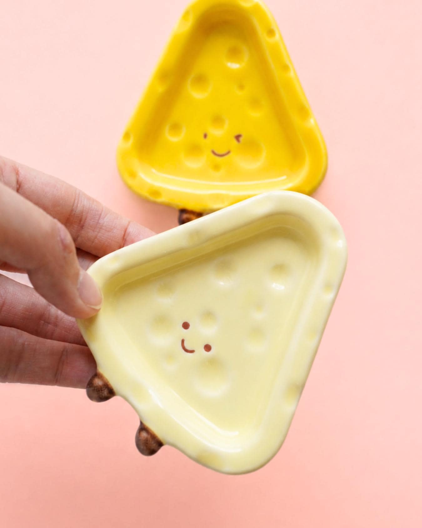 Cheese Slice Ceramic Dipping Dish — ceramic cheese dish gift | ORAORA HOME