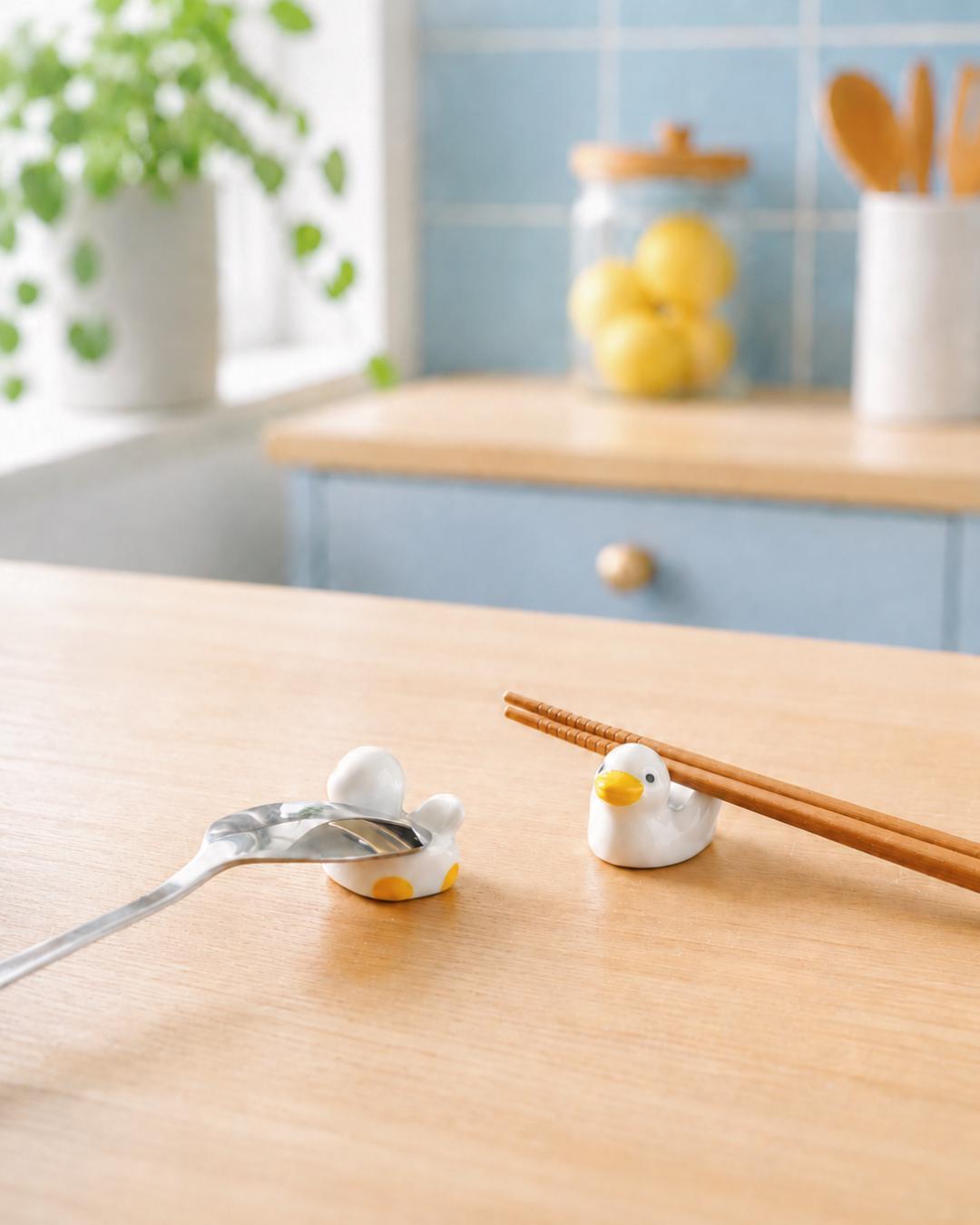 Duck Capybara Chopstick Rest Set — detail view | ORAORA HOME