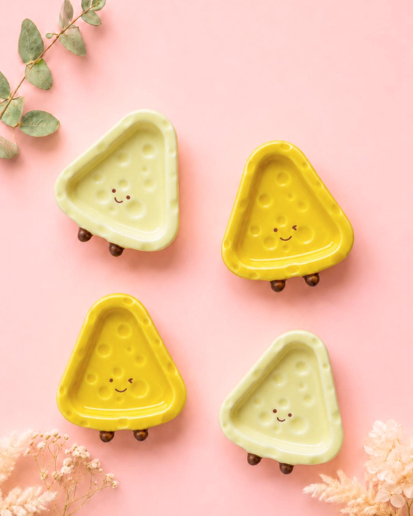 Cheese Slice Ceramic Dipping Dish — lifestyle photo | ORAORA HOME