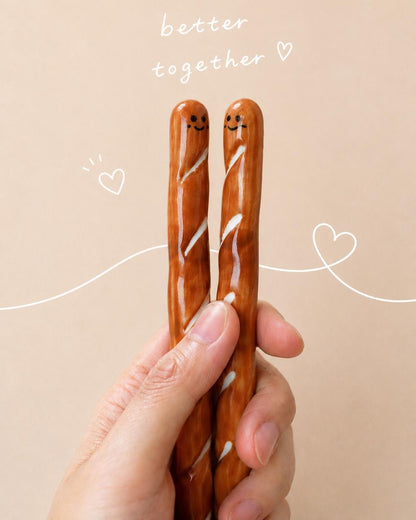 Baguette Ceramic Coffee Stirrer — kawaii ceramic gift | ORAORA HOME